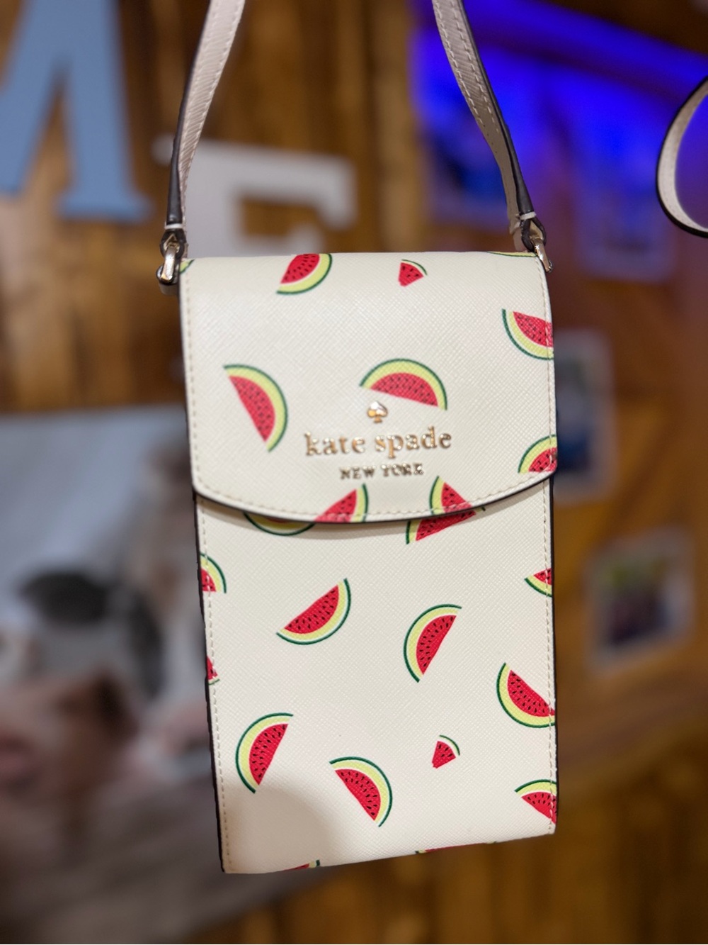 Kate Spade Watermelon Print North South Phone Crossbody Bag